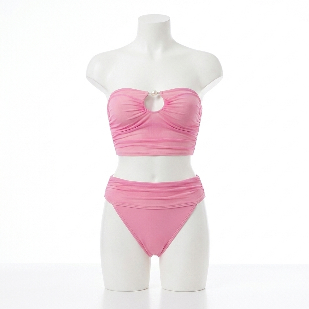 NEW STEVE MADDEN keyhole tube bikini top in orchid